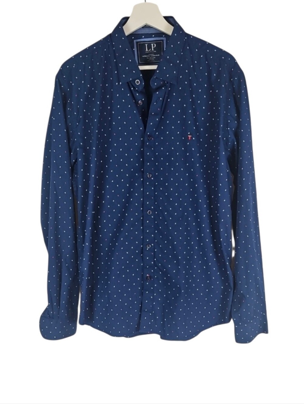 Louis Philippe Slim Fit Blue Long Sleeve Button Down Business Casual Shirt 44